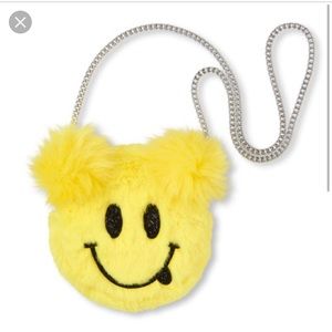 Girls Faux Fur Emoji Bag